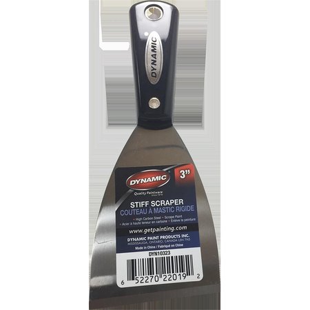 DYNAMIC DYN10323 3 in Nylon Handle Series Stiff Scraper with Carbon Steel Blade 652270220192